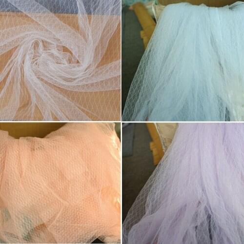 150cm Wide Soft Stretch Diamond Mesh Net Lace Fabric DIY Clothing Base Shirt Bed Curtain Home Textile Decoration Tulle Fabric