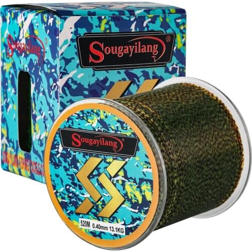 Sougayilang 150/520M Invisible Fishing Line Speckle Fluorocarbon Line Strong Spotted Sinking Nylon Fishing Line 0.14mm-0.47mm