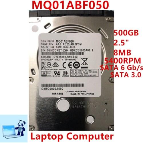 New HDD For Toshiba Brand 500GB 2.5" SATA 6 Gb/s 8MB 5400RPM For Internal Hard Disk For Notebook HDD For MQ01ABF050