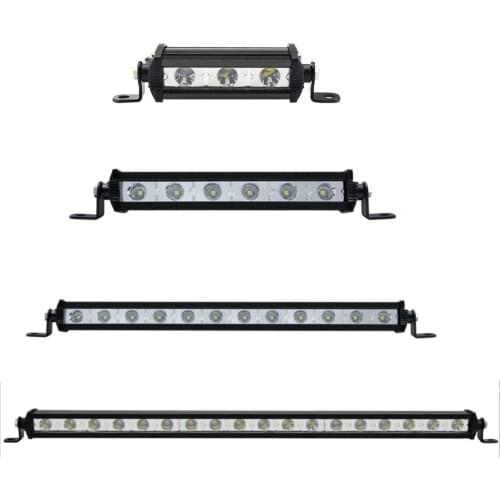 Single Row Slim LED Work Light Bar Pickup ATV Truck Car SUV 4-20 Inch Bumper Driving Lamp Spot Beam 12V 24 Indicator Headlight