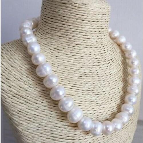 Single strand 9-10mm baroque south sea white pearl necklace 18inch