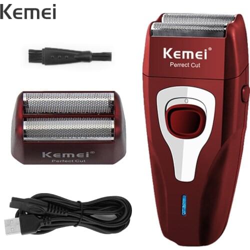 Kemei Electric Shaver for Men Rechargeable Beard Trimer Razor Professional Grooming Hair Shaving Machine Mens Shaver Blade