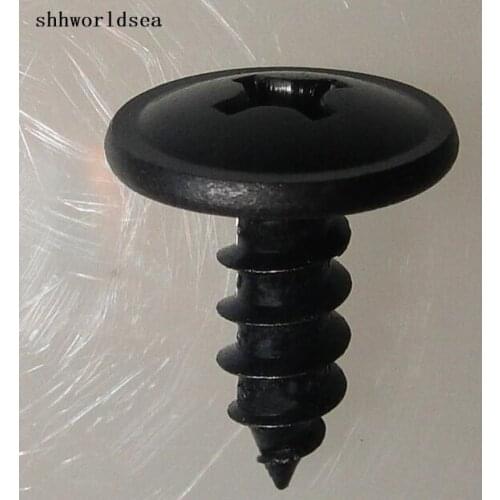 Shhworldsea Zinc Black Cross Recessed Round Head Tapping Screw For Nissan