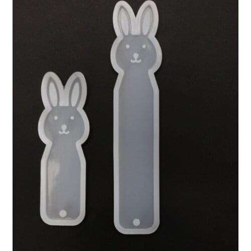 Silicone Mold DIY Bookmark Cute Rabbit Mirror Crafts Jewelry Making Epoxy Resin Dried Flower Resin Decorative DIY Hand Crafts