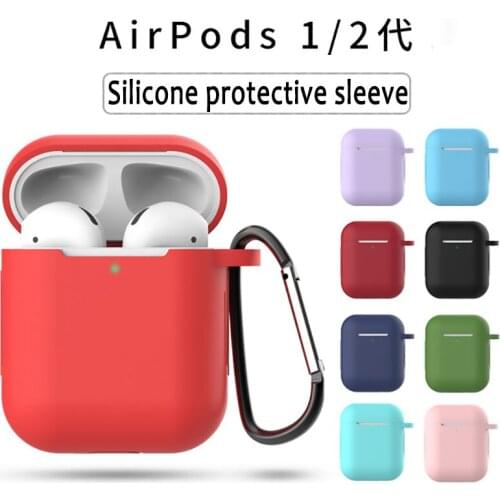 Silicone Airpods Case For Apple Airpods 1 2 Cover Protective Earphone Case Headphones Cases Protective For Apple Airpod Case