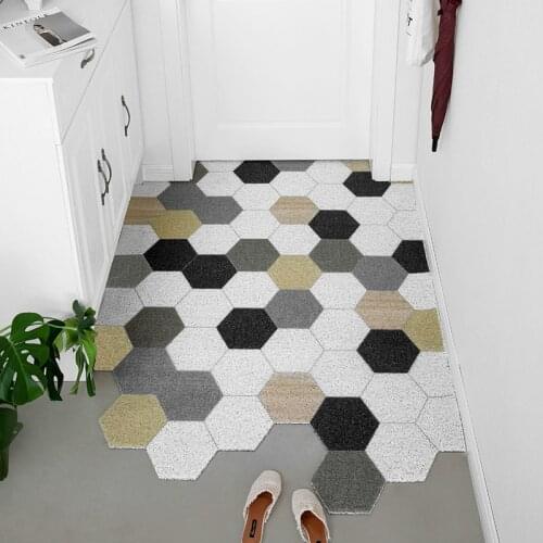 Nordic Floor Mat Wire Ring Foot Mat Can Be Cut at the Door Household Foot Mat Carpet Doormat Hallway rug for living room rug