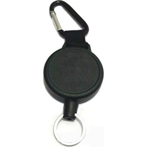 Heavy Duty Retractable Key Chain & Badge Reel Holder Carabiner Clip - Swivel-Back Extractable - Great for Swipe ID Cards or US
