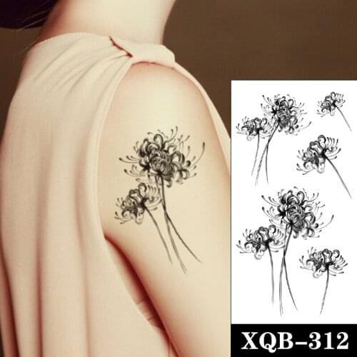 Waterproof Temporary Tattoo Sticker Dark Mandala Flower Totem Design Fake Tattoos Flash Tatoos Arm Legs Body Art for Women Girl