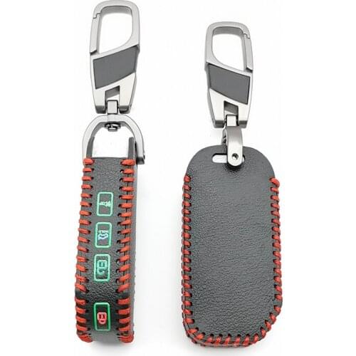Second Generation Luminous Leather Car Key Fob Set Case Cover Holder For Kia Sportage 2018 2019 R Stinger Remote Sorento Cerato