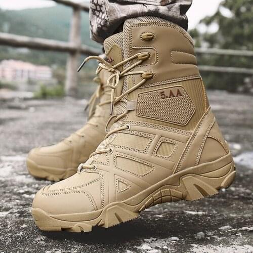 High Top Men Army Tactical Boots Special Force Military Boots Waterproof Mens Ankle Boots Outdoor Hiking Shoes botas militares