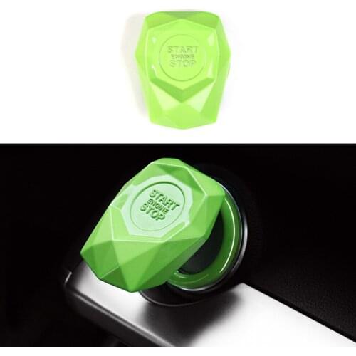 Green Car Engine Start Button Cover Decoration Ignition Switch Protection Cover