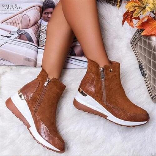 ZPXHSM Women's Wedge Ankle Boots