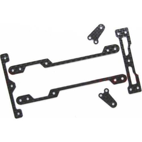1 Set S2/VS Chassis Carbon Fiber Reinforcing Plate Damper Guide Roller Housing Lifting Rack for Tamiya Mini 4WD Racing Car