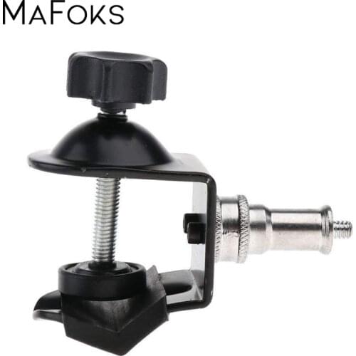 1 pcs Heavy Duty Clip Clamp C Clip U Clamp Type with Spigot 1/4" Screw For Camera Studio Flash Photo Sutio Light Stands