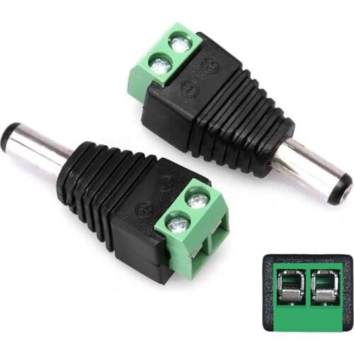 10Pcs Male Female DC Connector 5.5 2.1mm Dc Power Jack Plug 3528/5050/5730 Led Strip Light Monitor Converter Power Accessories