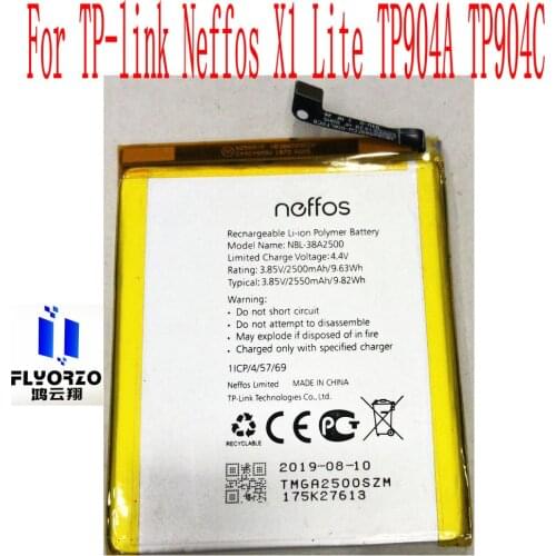 100% New High Quality 2500mAh NBL-38A2500 Battery For TP-link Neffos X1 Lite TP904A TP904C Mobile Phone