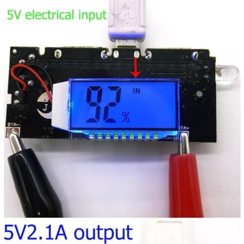 18650 Battery Charger Module Power Bank PCB Module Board, Dual USB 5V 1A/2.1A Battery Charger Module