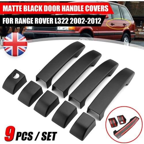 9PCS Matte Gloss Door Handle Covers Trim For Land Range Rover L322 2002 2003 2004 2005 2006 2007 2008 2009 2010 2011 2012