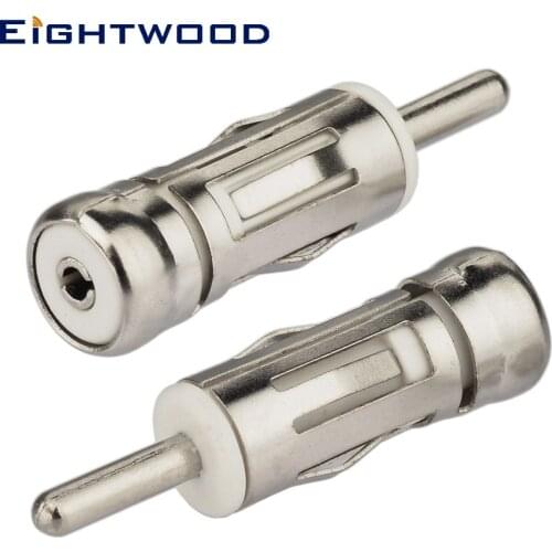 Eightwood 2PCS Car Aerial Adapter Antenna Plug Adapter ISO to DIN 41585 Adapter Aerial Adapter Digital Radio DAB+ AM/FM in stock