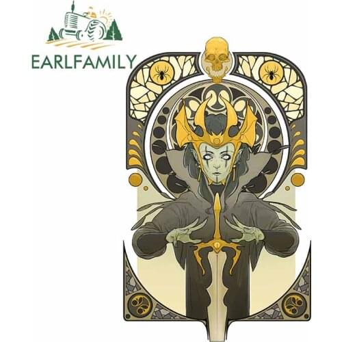 EARLFAMILY 13cm x 8.1cm for Demon Skeleton Magic Personality Car Stickers Windows VAN Decal Bumper Trunk Refrigerator Graphics