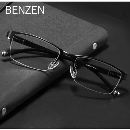 BENZEN Myopia Optical Glasses Frame Men Ultralight Alloy Prescription Eyeglasses Frame Male Eyewear Frame 5281
