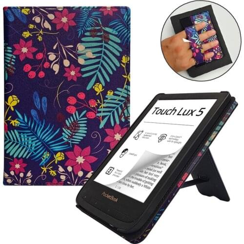 Pocketbook Tonch HD 3 Stand Case for Pocketbook Touch Lux 5/4/ Color/Basic Lux 2/ PB606 with Smarter Sleep/Wake / Hand Strap