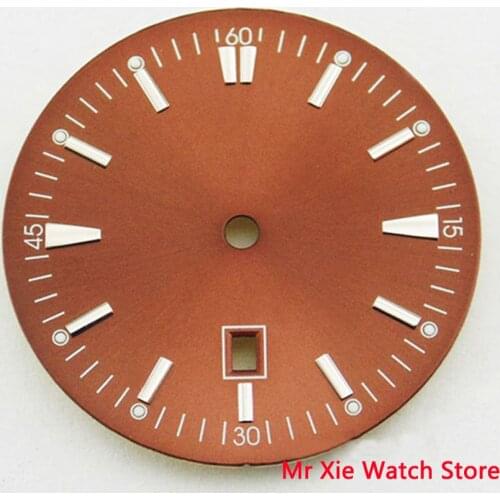 35mm Sterile black/Brown Dial Fit DG Mingzhu 2813/3804 Automatic mechanical movement watch Case
