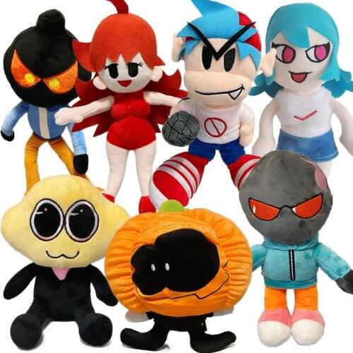 Exclusive 11INCH Friday Night Funkin Boyfriend Plush Spooky Month Skid and Pump Soft Stuffed Animal Dolls Toys