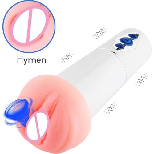 HISMITH silicone masturbator pussy sex toys for men masturbatings automatic plastic vagina flashlight sex toys for men electric