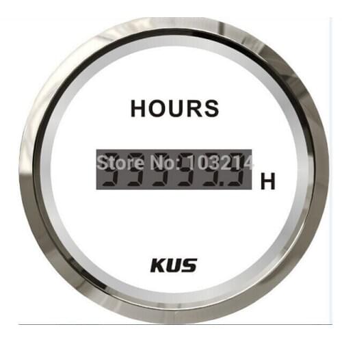 Good quality !!! 52mm stainless steel hourmeter white faceplate