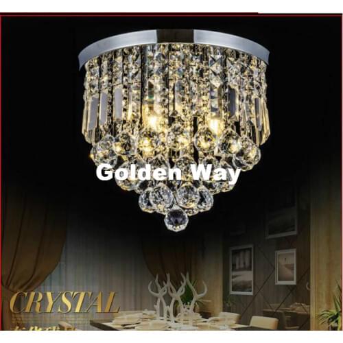 Modern Chrome Crystal Ceiling Lights Corridor LED Ceiling Crystal Lights Living Room Luminarias Para Sala Plafon Ceiling Lamp