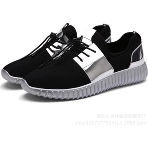 Sneakers Running Shoes Lightweight Sports PU Sole Men Women Shoes Girl Mesh Brand Breathable Couple Shoe Gold and Black Canvas