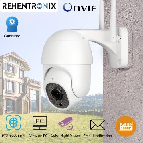 1080P HD WiFi Dome IP Camera Outdoor Wireless Security Camera Smart Home PTZ Camera with Clolor Night Vision ONVIF IP Camera
