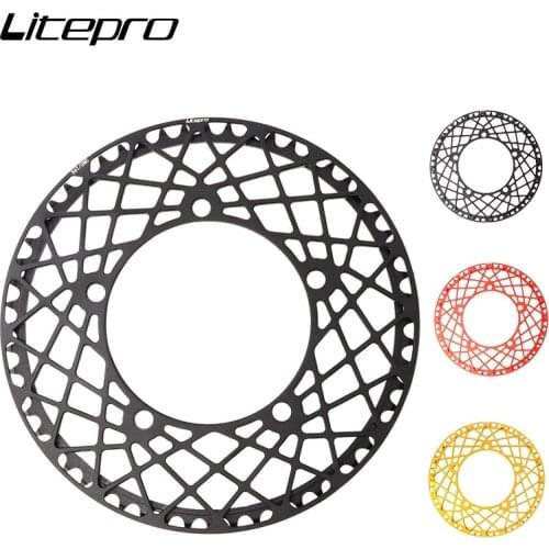 LITEPRO Single Chainring Folding Bike 53/56/58T Spider Chainrings BCD 130mm Aluminum Alloy Iamok Bicycle Parts