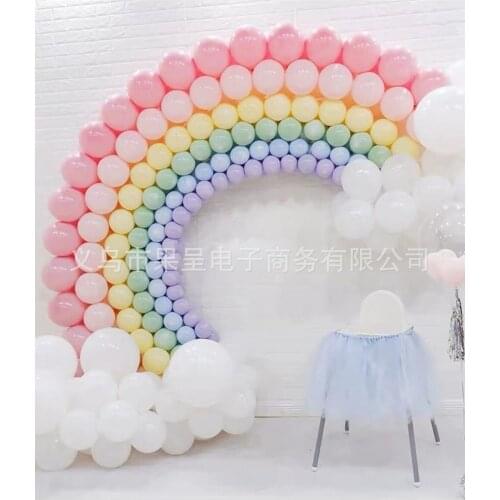 Macaron balloon rainbow arch opening baby birthday decoration balloon wedding balloon scene layout