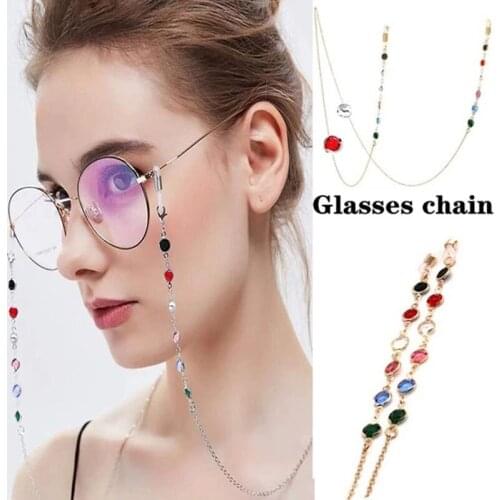 Fashion Sunglasses Womens Chain Lantern Metal Rope Pendant Glasses Chain Casual Pearl Beaded Glasses Chain Ornaments