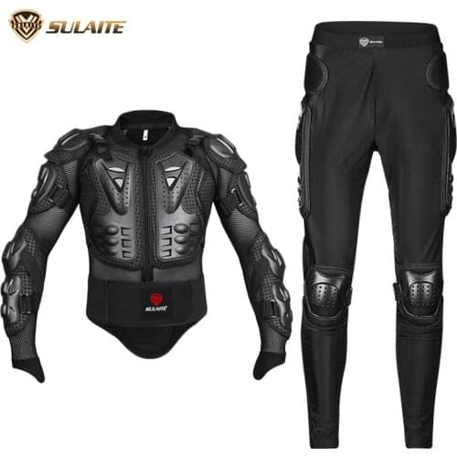 Motorcycle Jacket Racing Armor Protector ATV Motocross Body Protection Jacket Clothing And Knee Protective Gear