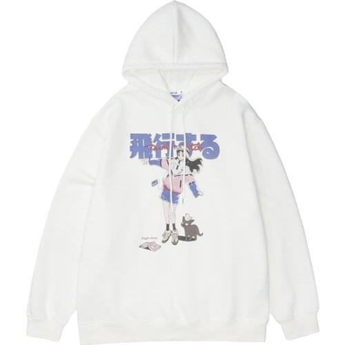 Japanese Streetwear Men Hoodie Harajuku Anime Graphic Oversized Hoodie for Men Hip Hop 100% Cotton 2021 Autumn Male Sweatshirt