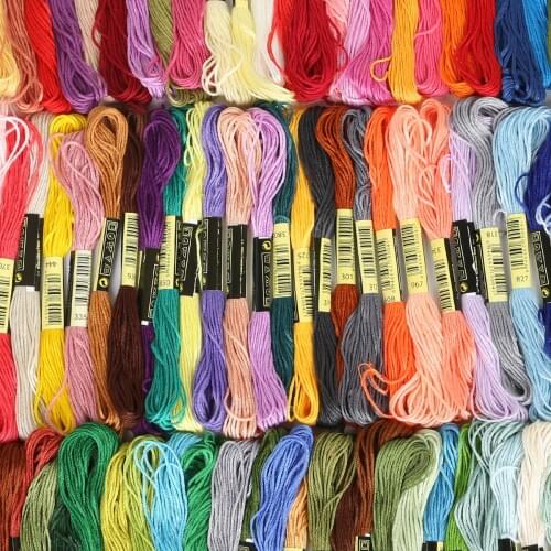 Multiple Anchor Cross Stitch Cotton Embroidery Thread 7.5m/pcs Cotton Embroidery Thread Floss Kit DIY Sewing Tools Accessories