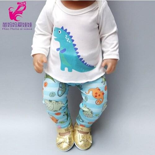 2019 New Arrival Doll Clothes for 43cm Bebe Doll Boy Clothes Pants Set for 18 Inch Doll Boy Outwear