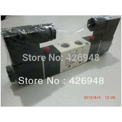 NEW 4V220-08 5/2 Way 1/4" Port AC220V Double Solenoid Pneumatic Air solenoid valve,5port 2position 2 solenoids magnetic valve