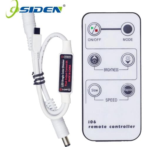 OSIDEN LED Single Color Dimmer DC5-24V 6A 6Key IR LED Strip Controller Remote For Single Color 5050 3528 5630 5730 Strip Lights