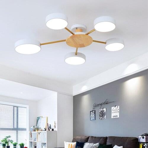 Nordic-style ceiling lights with white, grey and black LEDlights are suitable for living rooms,bedrooms,dining rooms hotels