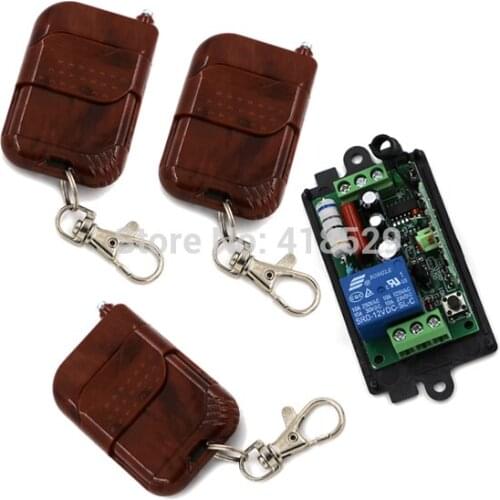 Receiver&3Transmitter RF Wireless 220V Remote Control Switch 1CH Interruptor 10A Light Lamp LED SMD FreeShipping SKU: 5048