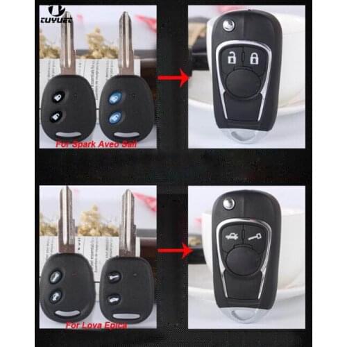 Blank Modified Flip Folding Remote Key Shell For Chevrolet Epica Lova Spark Aveo Sail Car Key Blanks