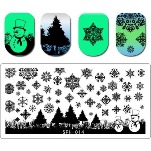 Christmas Xmas Nail Art Stamping Plate 27 type snowflake stamping template Halloween Christmas Nail Plate Stamp Image Template