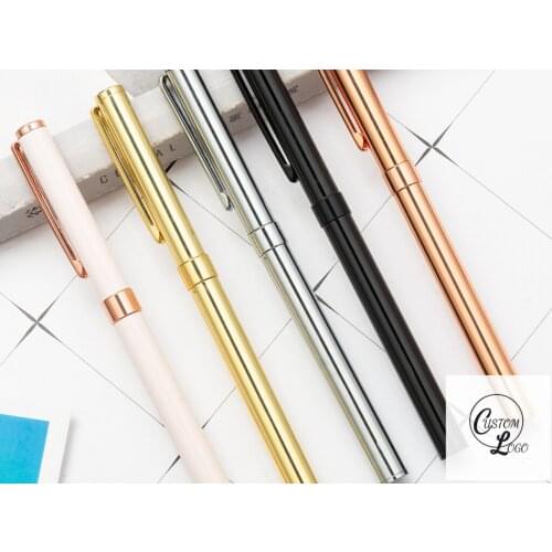 Boligrafos divertid Pen Metal Ballpoint Pen Custom Logo Advertising Ballpoint Pen School&Office Supplies Lettering Engraved Name