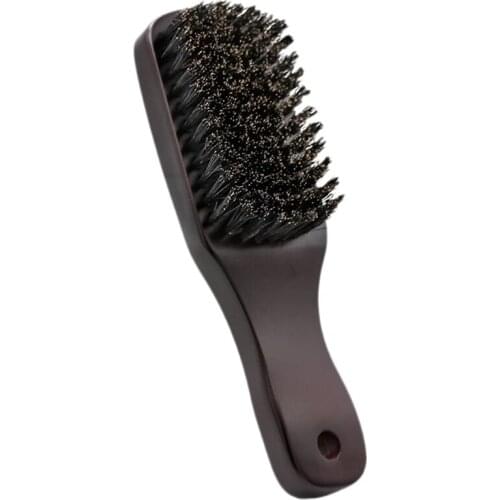 Boar Bristle Mustache Brush Wood Handle Mens Beard Brush for Men Comb Facial Beard Cleaning Styling Brush