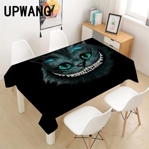 Smiley Cat Animal Tablecloth 3D Printed Table Cover Rectangular Tablecloth Wedding Birthday Party Kitchen Home Decor