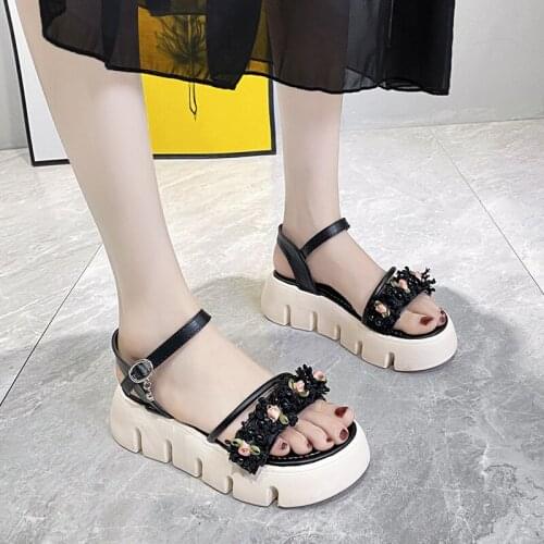 Fairy Style Sports Casual Sandals Womens Summer Platform with Students' Beach Sandals